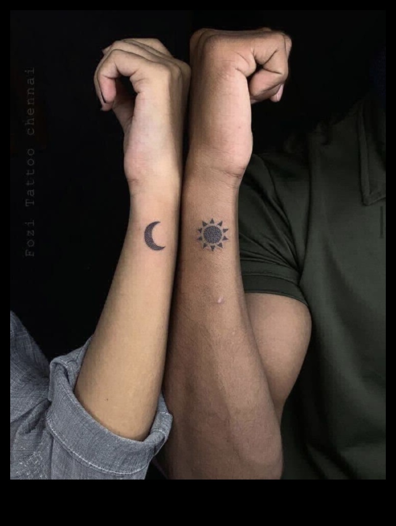 Suflete conectate: Tatuaje de cuplu care șoptesc povestea lui Love