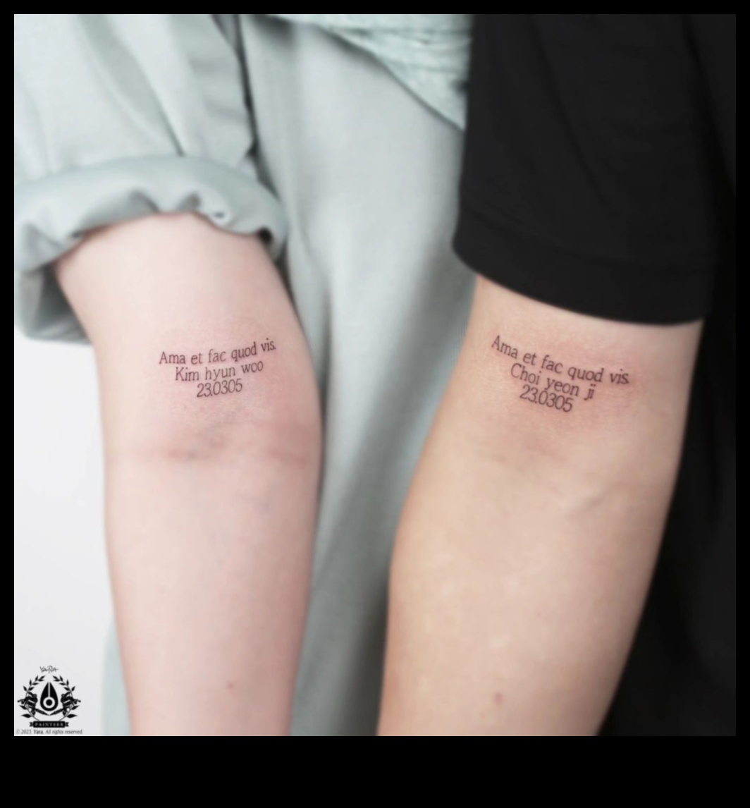 Suflete conectate: Tatuaje de cuplu care șoptesc povestea lui Love